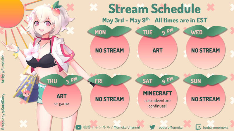 Stream Schedule for https://twitter.com/ToubaruMomoka