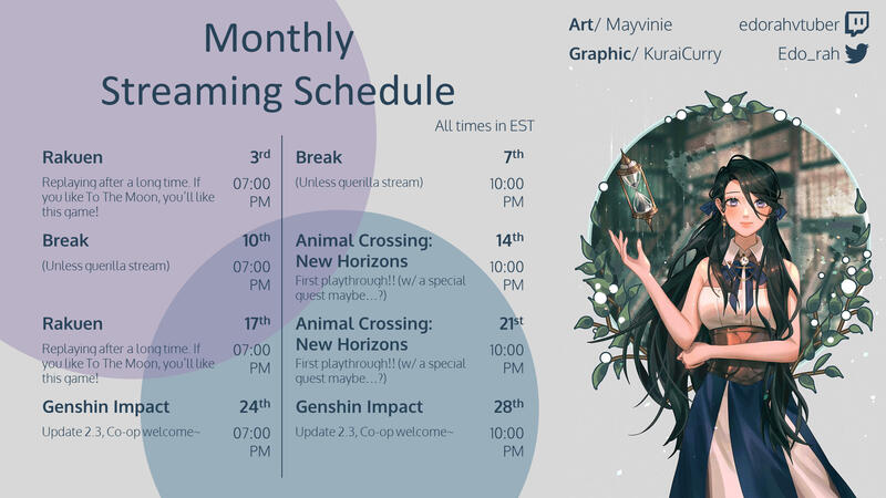 Stream Schedule for https://twitter.com/Edo_rah